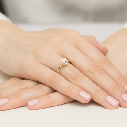 Pierścionek z Brylantami 0,52ct ze złota próby 585. W-0550/40